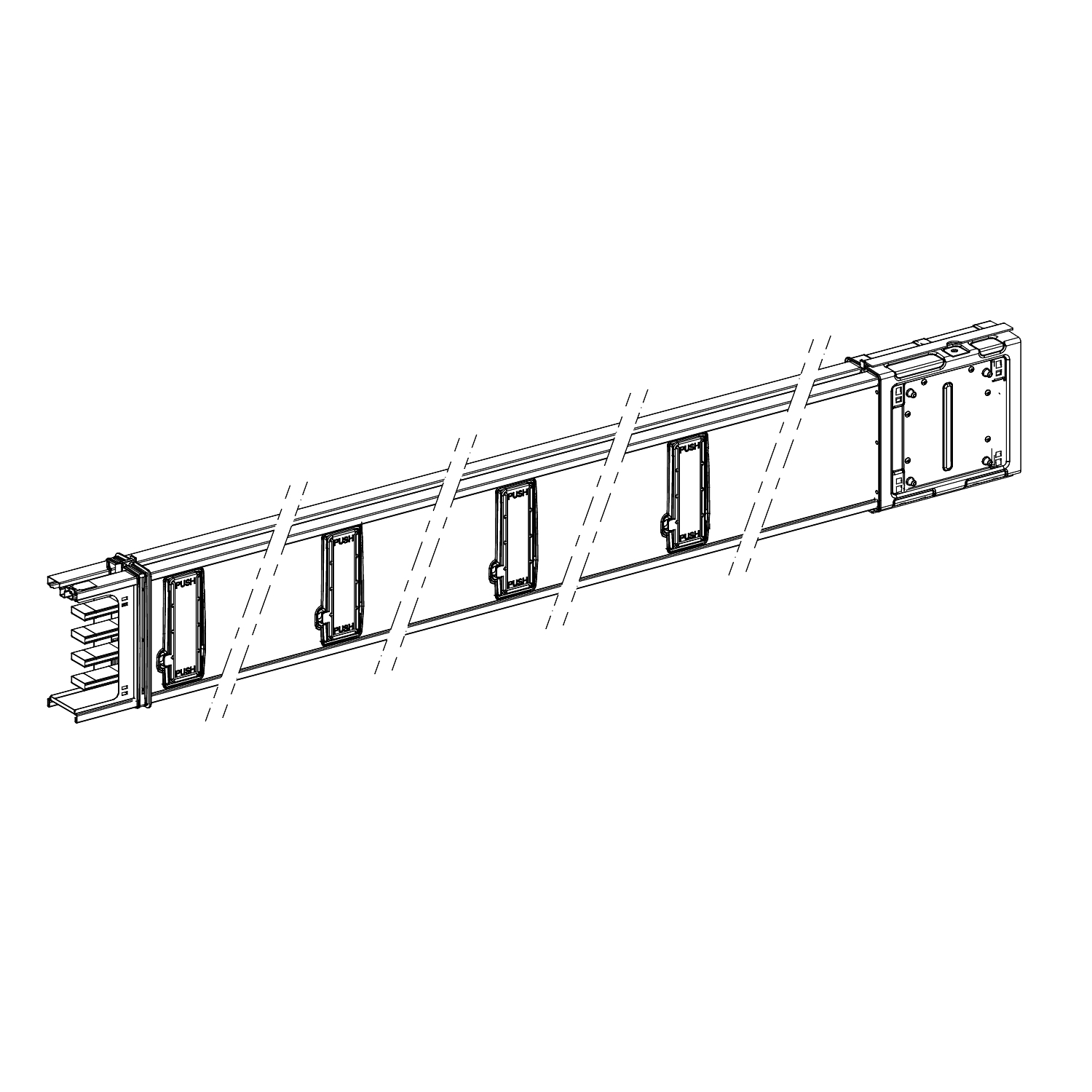 ksa400ed4208 Schneider Electric Horizontal Distribution Busbar Trunking, 400A, 2 m, Canalis Series