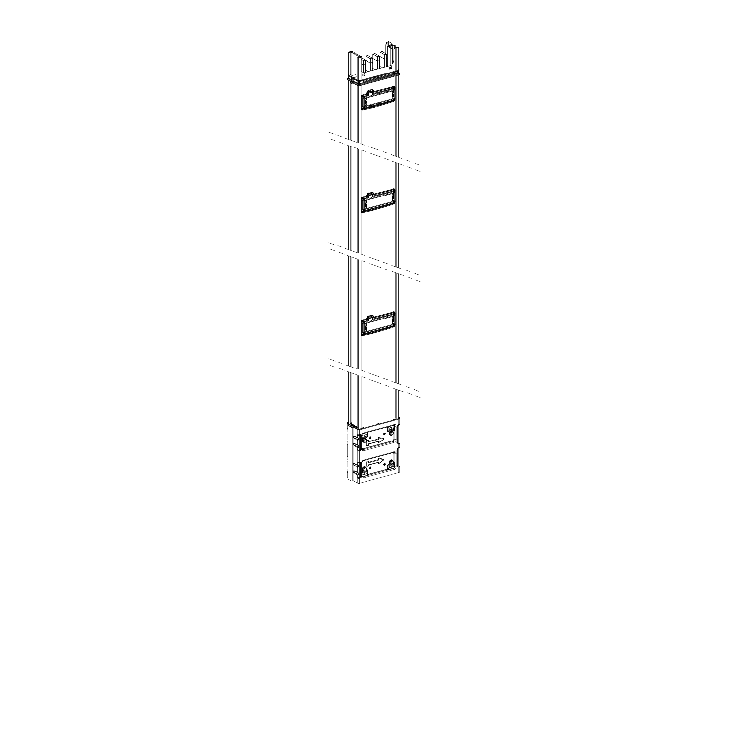 ksa400ev4203 Schneider Electric Vertical Distribution Busbar Trunking, 400A, 2 m, Canalis Series