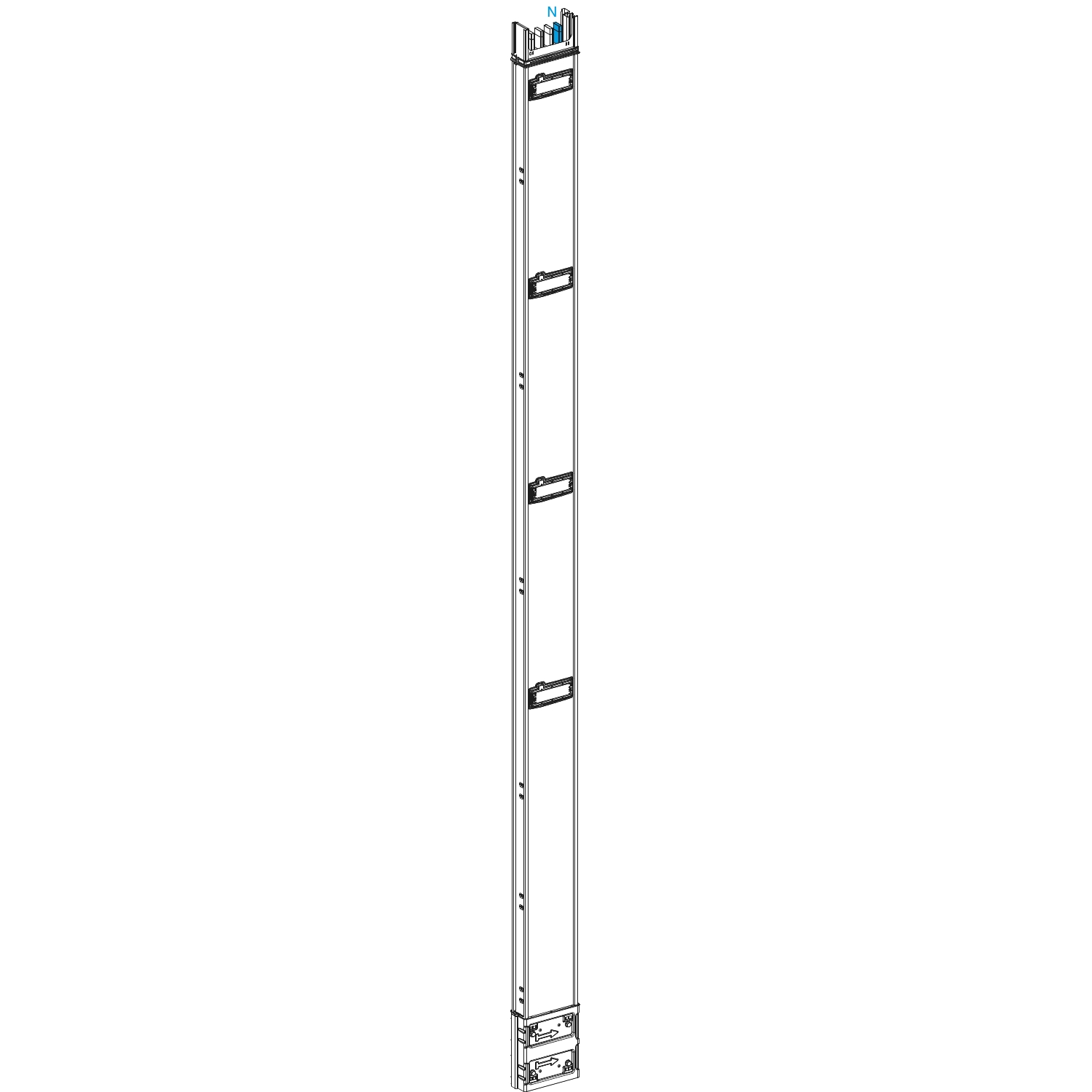 ksa400ev4254 Schneider Electric Vertical Distribution Busbar Trunking, 400A, 2.5 m, Canalis Series
