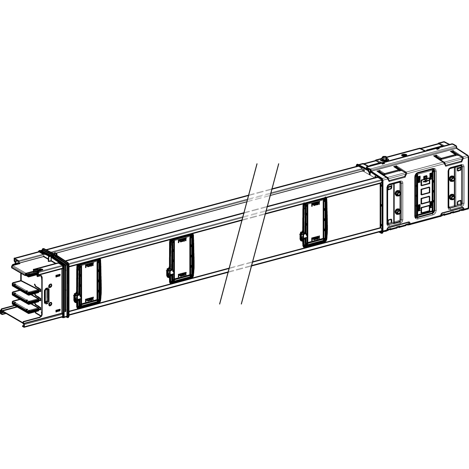 ksa500ed35010 Schneider Electric Cable Trunking, 500A, 5 m, Canalis Series