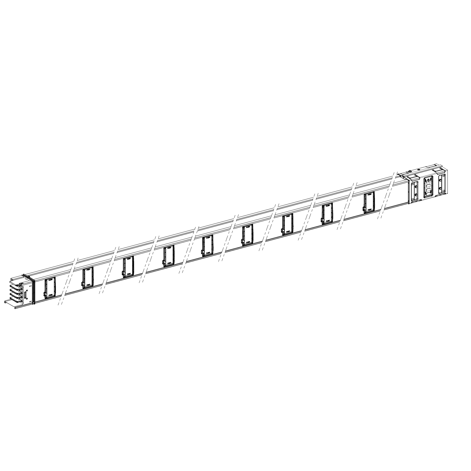 ksa500ed45018 Schneider Electric Horizontal Distribution Busbar Trunking, 500A, 5 m, Canalis Series