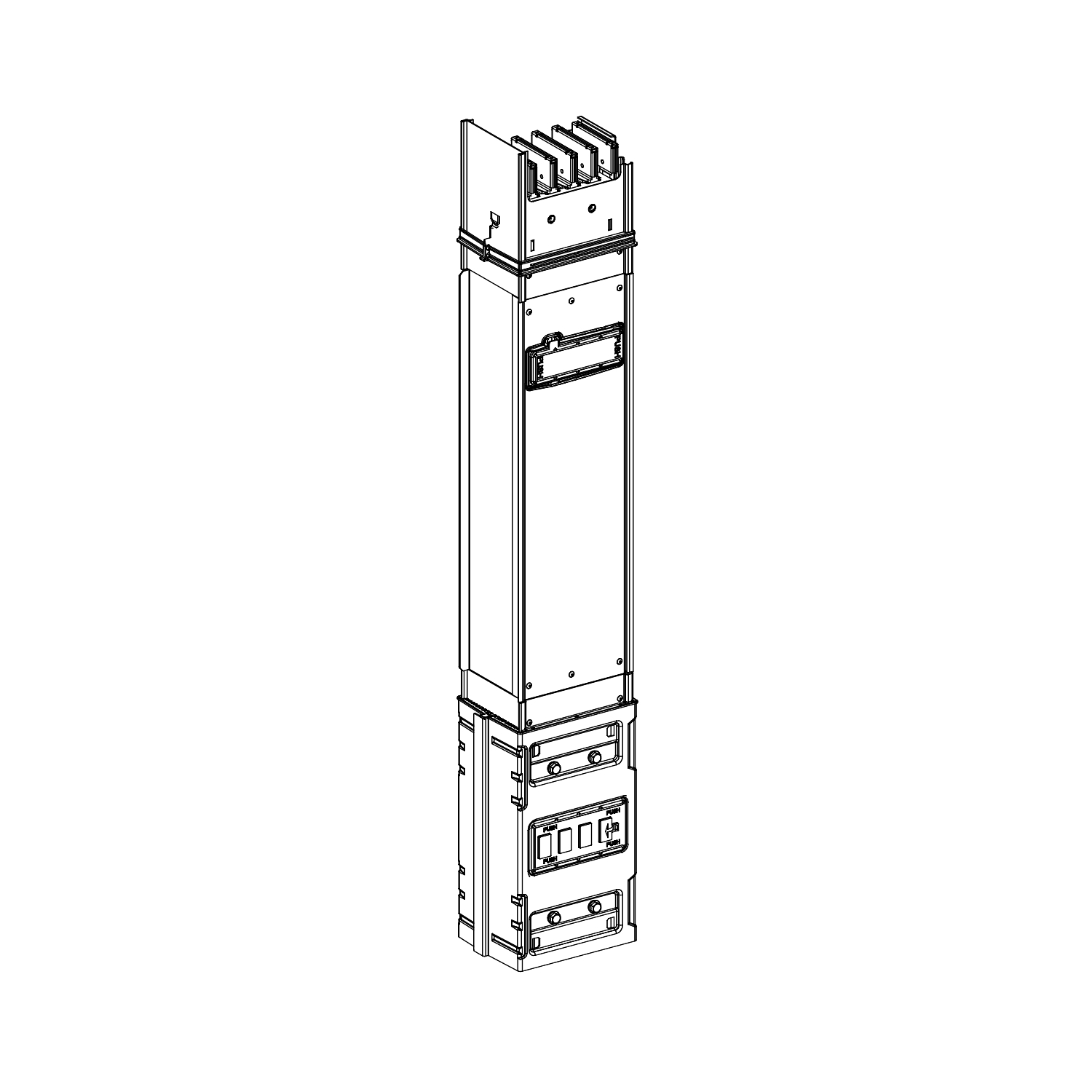 ksa630ed4081 Schneider Electric Vertical Distribution Busbar Trunking, 630A, 800.00 mm, Canalis Series