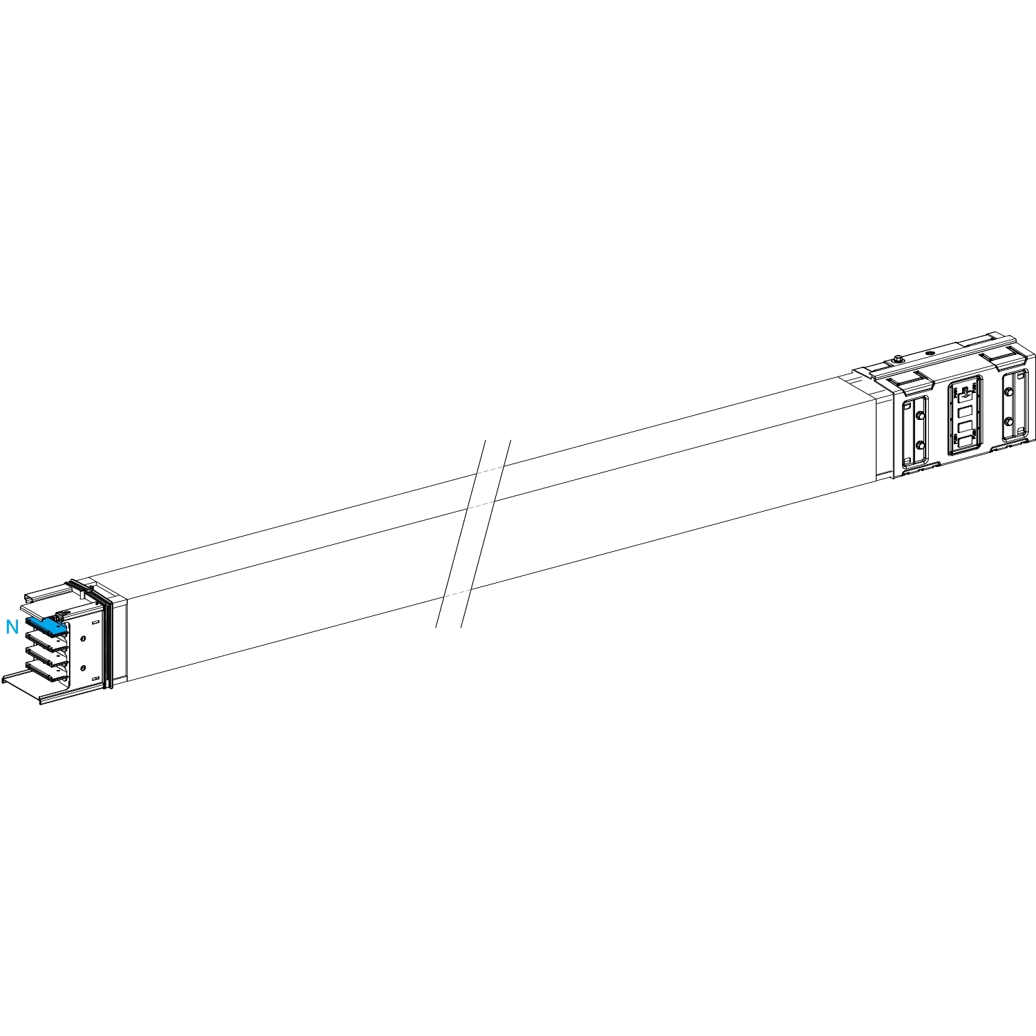 Schneider Electric Busbar Trunking, 630A, 3 m, KS-A Series