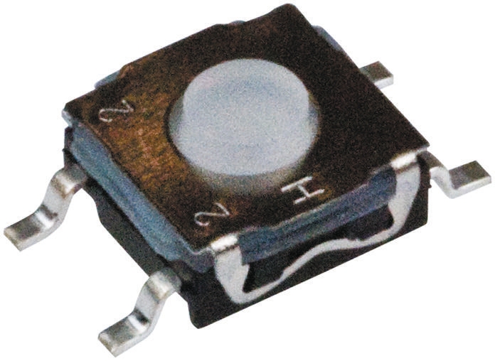 C & K IP67 Black Tactile Switch Button, 0.9 mm, SPST 50 mA 24 V dc, Surface