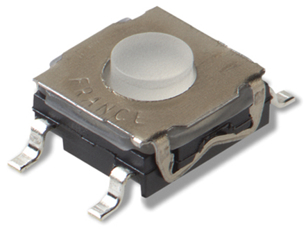 C & K IP67 Clear Tactile Switch Button, SPST 10 mA 32 V dc, Surface