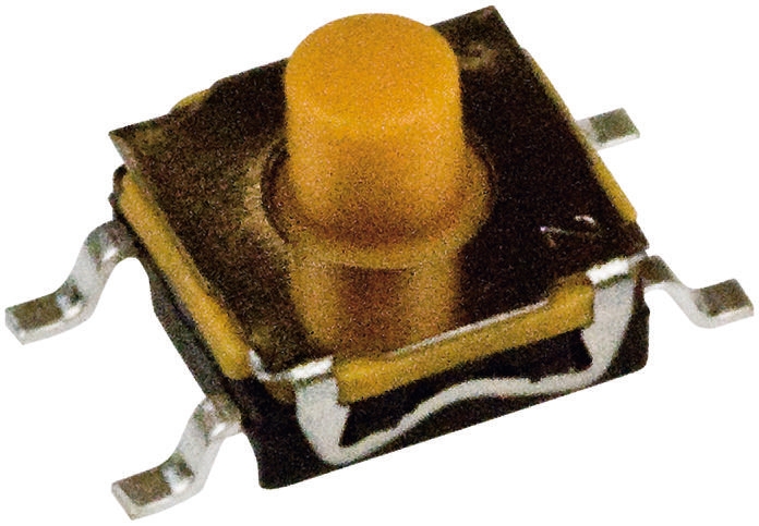 C & K IP67 Black Tactile Switch Tactile, 2.3 mm, SPST 50 mA 24 V dc, Surface