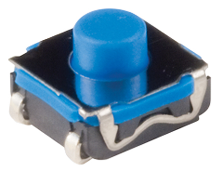 C & K IP67 Blue Tactile Switch Button, SPST 50 mA 32 V dc, Surface