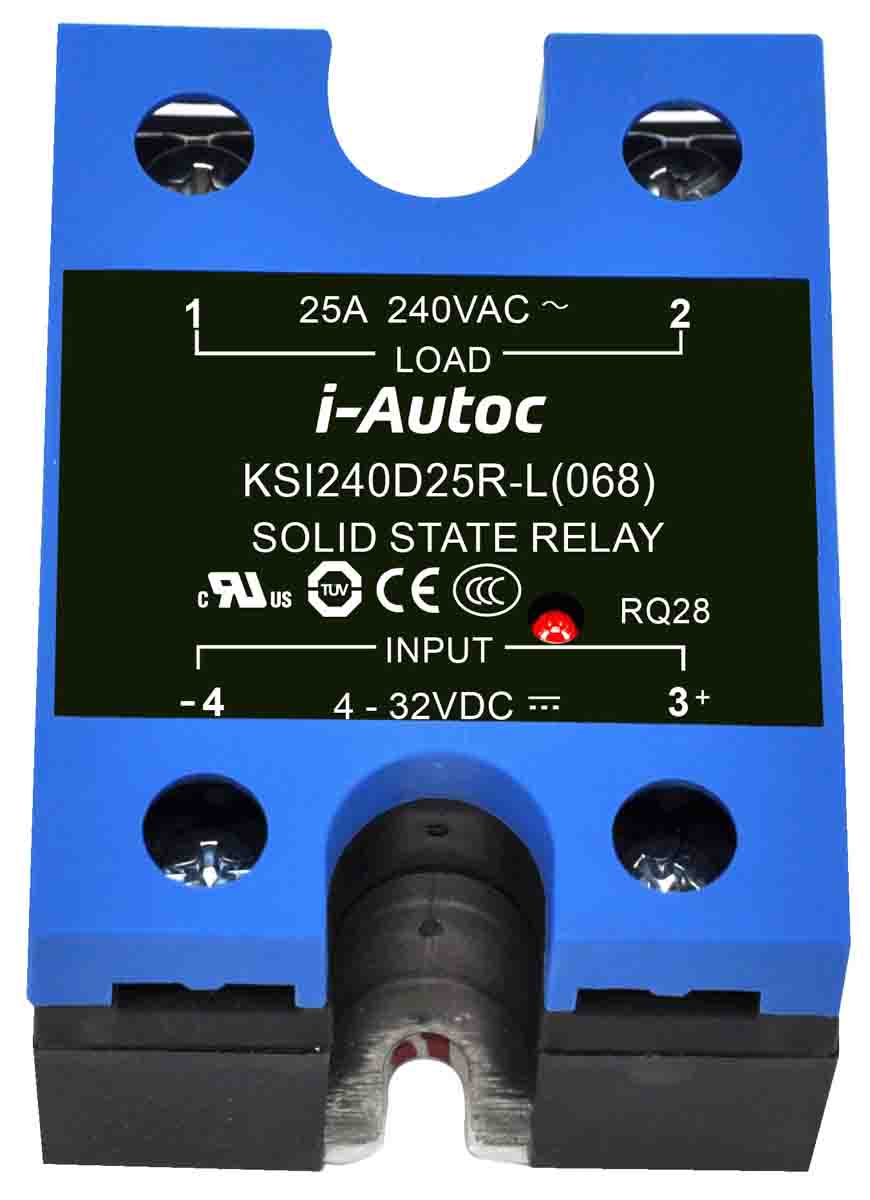 i-Autoc KSI Series Solid State Relay, 10 A Load, Panel Mount, 280 V ac Load, 32V dc Control