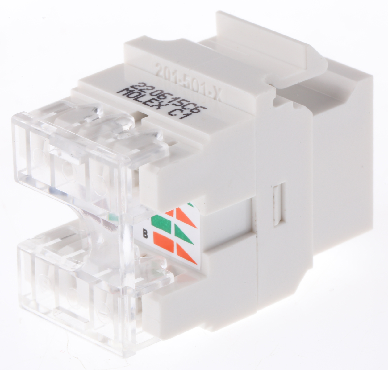 Molex Premise Networks KSJ Cat6 RJ45 8 Port Jack, UTP Shielding