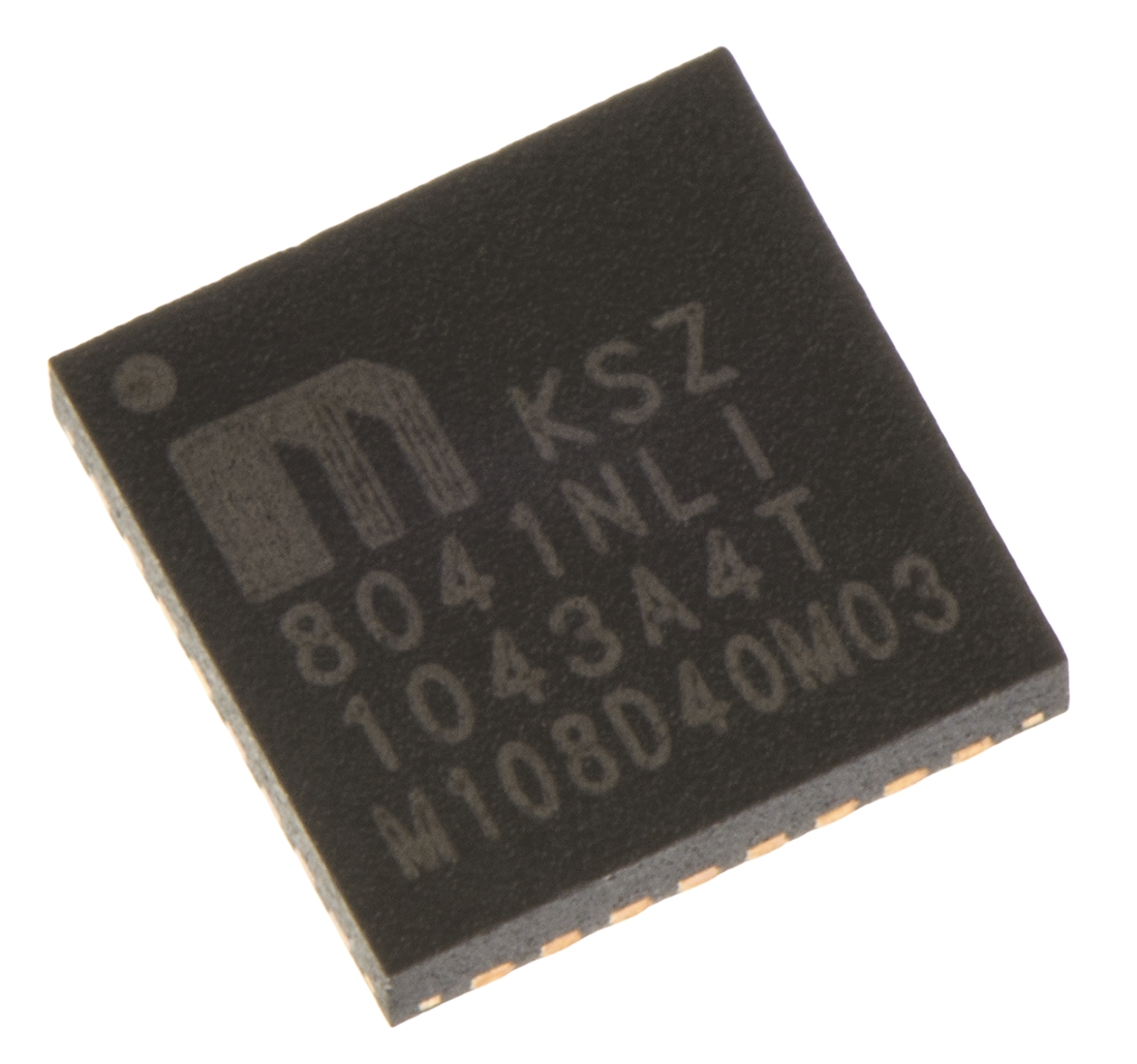 Microchip KSZ8041NLI-TR, Ethernet Transceiver, 3.3 V 100 Mbps RMII, MII, 32-Pin 3.3V QFN