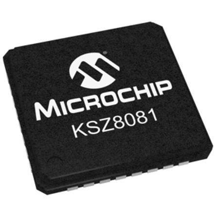 Microchip KSZ8081MNXIA-TR, Ethernet Transceiver, 3.3 V 100 Mbps MII, RMII, 32-Pin 3.3V QFN
