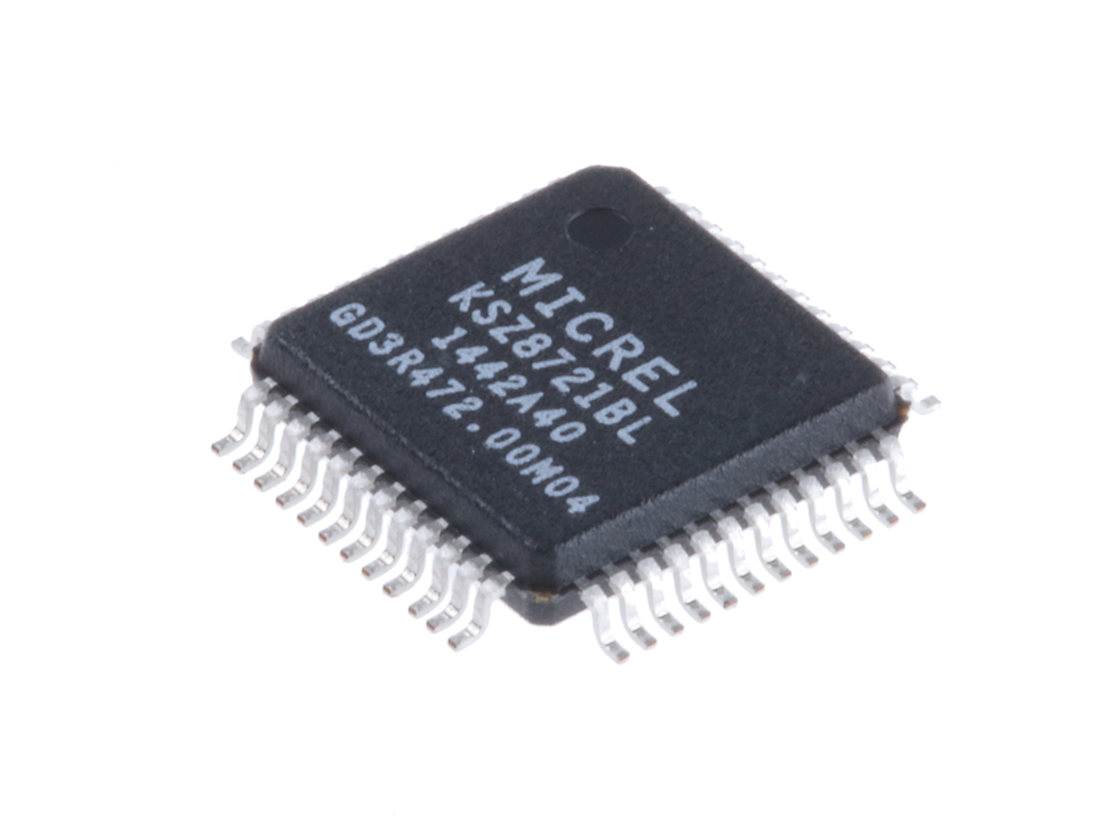 Microchip KSZ8721BL, Ethernet Transceiver, 2.5 V 100 Mbps, 48-Pin 3.3V LQFP