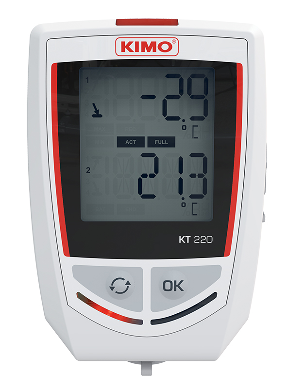 KIMO KT220-O Temperature & Humidity Temperature Monitor, USB, 2 Channel