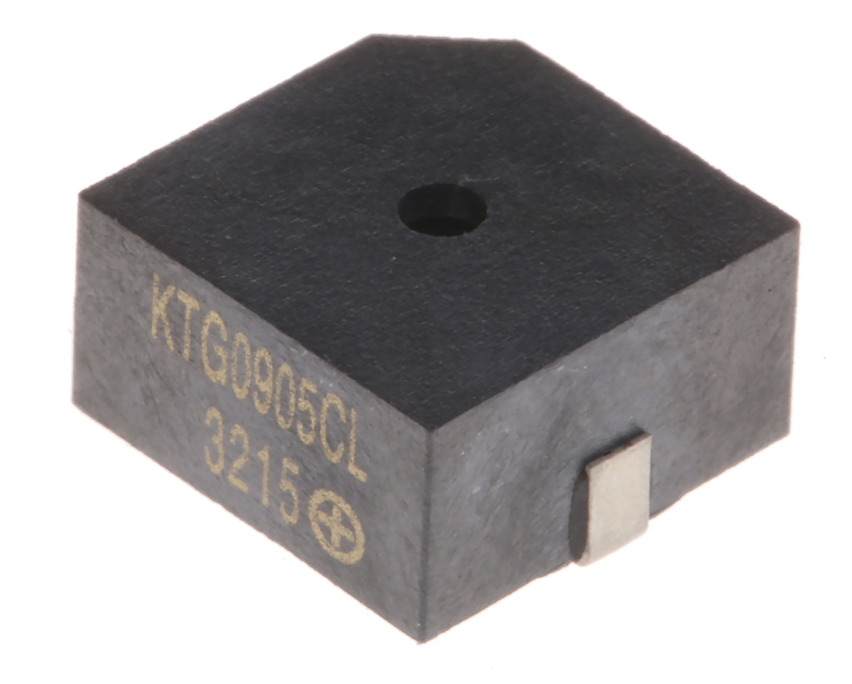 Kingstate 80 dB Surface Mount Continuous Internal 5 mm Magnetic Buzzer Component 9.6 mm 4 V ac Min 7 V ac Max