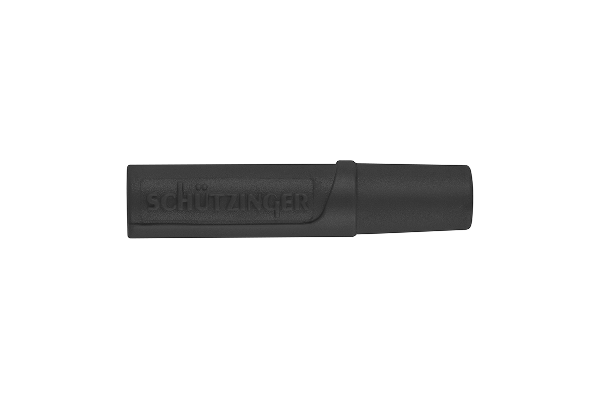 Schutzinger Black Female Banana Coupler, 4 mm Connector, Solder Termination, 33 V ac, 70V dc, 10A, Nickel Plating