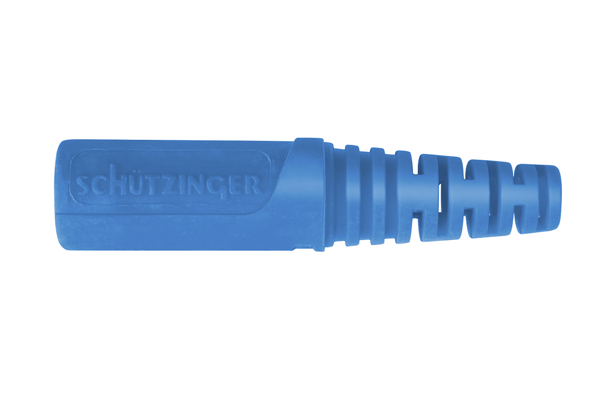 Schutzinger Blue Female Banana Coupler, 4 mm Connector, Solder Termination, 33V ac, 70 V ac, 32A, Nickel Plating