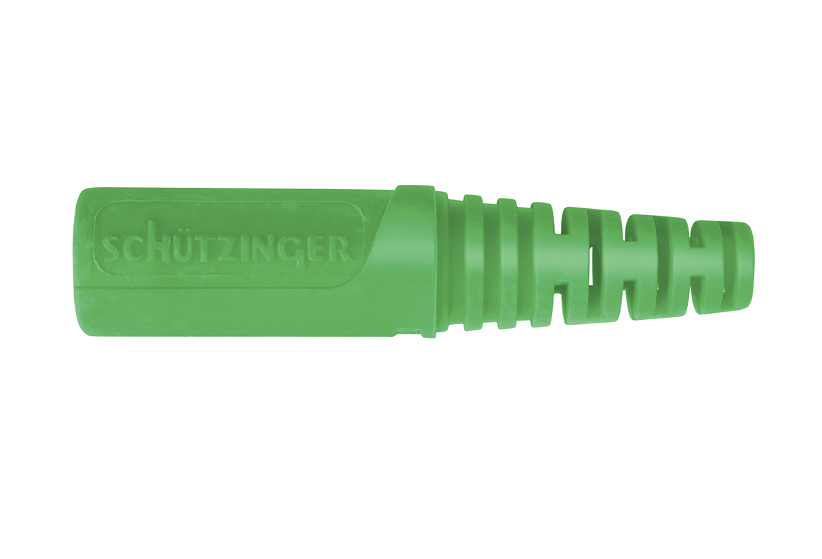 Schutzinger Green Female Banana Coupler, 4 mm Connector, Solder Termination, 33V ac, 70 V ac, 32A, Nickel Plating