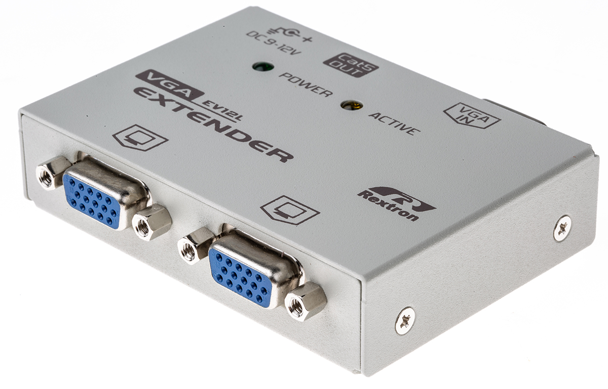 NewLink 2 Port VGA over Catx Cat5e/Cat6/Cat6a Extender Pair 150 m, 1280 x 800 pixel Maximum Resolution