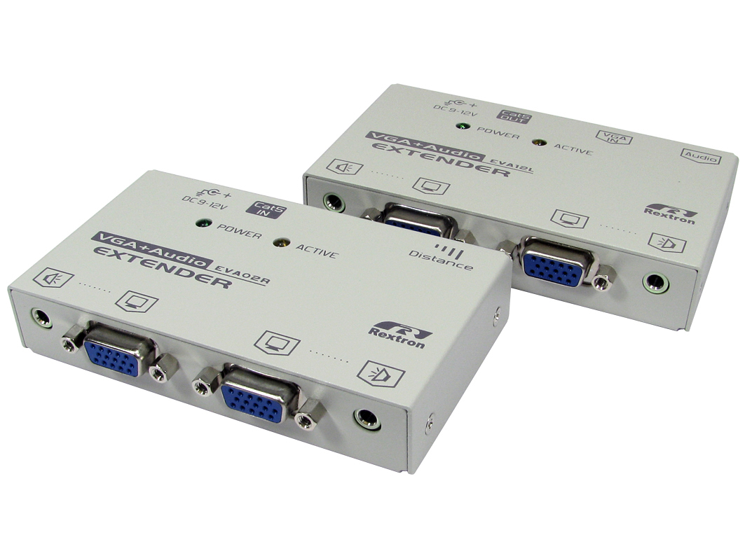 NewLink 1 Port VGA over Catx 3.5 mm Stereo Extender 150 m, 1024 x 768 pixel Maximum Resolution