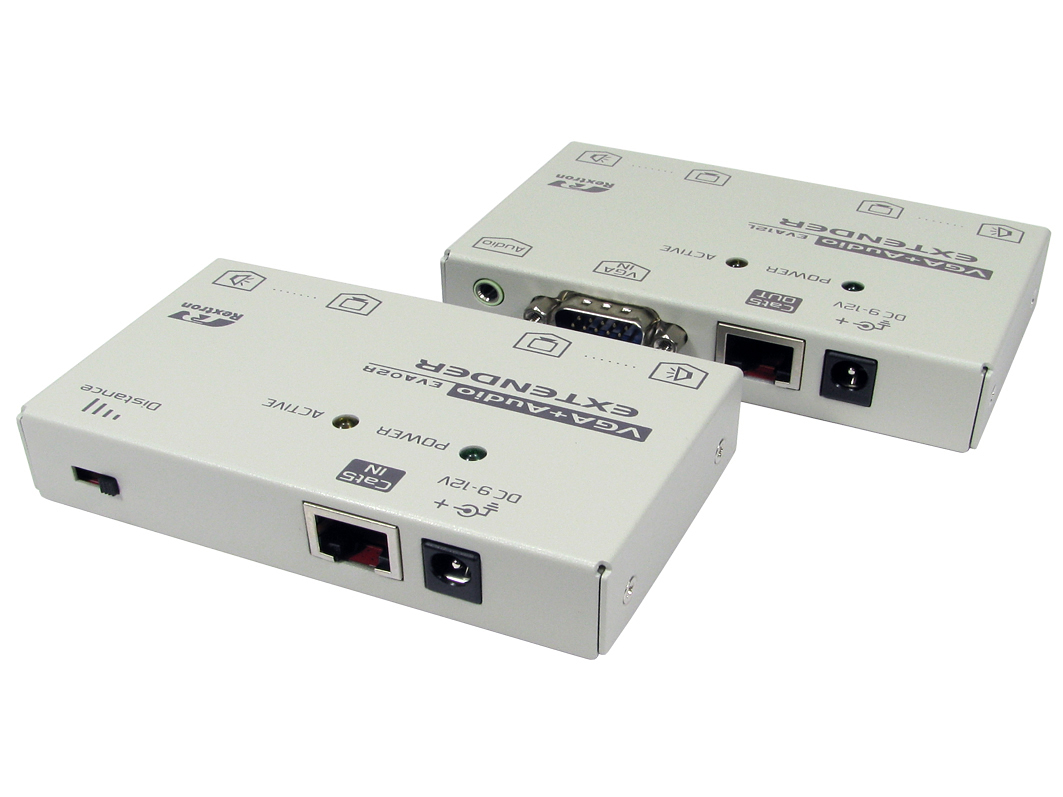 kvm-vgaxtad NewLink 1 Port VGA over Catx 3.5 mm Stereo Extender 150 m, 1024 x 768 pixel Maximum Resolution
