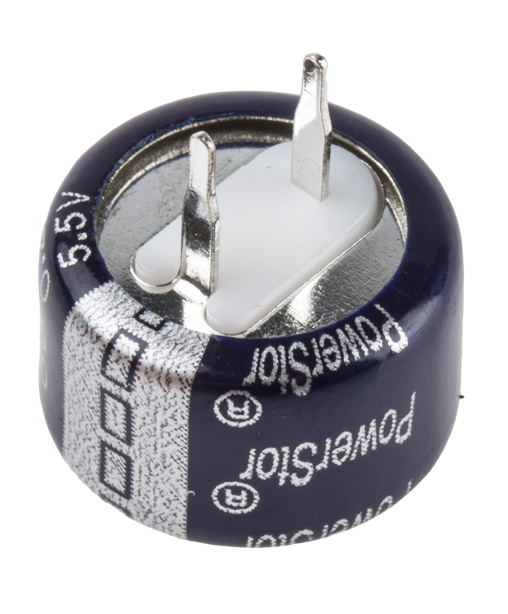 kw-5r5c224-r Eaton 0.22 F Supercapacitor -20 to 80 % Tolerance, Supercap KW 5.5V dc, Through Hole