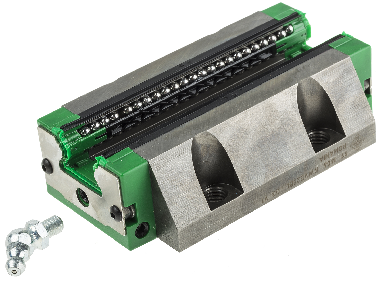 INA Linear Guide Carriage KWVE25-B-L-V1-G3 KWVE25 Series, 23400 N Dynamic Load