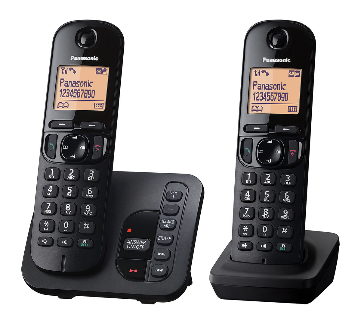 Panasonic KX-TGC222E Cordless Black Telephone