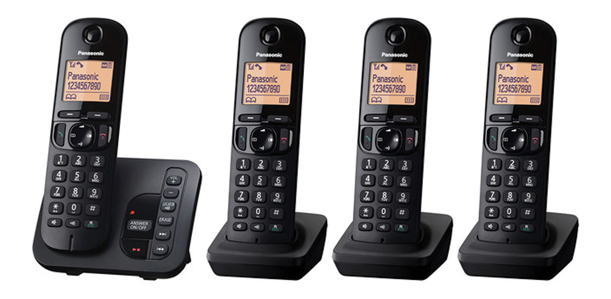 Panasonic KX-TGC224 Cordless Black Telephone