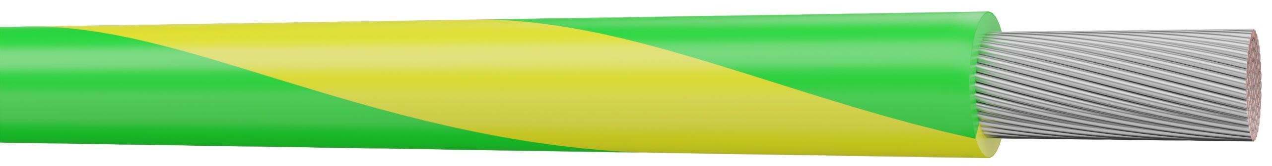 AXINDUS KY30 Series Yellow, Green 0.22 mm² Hook Up Wire, 24 AWG, 7, 200 m, Polyvinyl Chloride, KY3004VJ