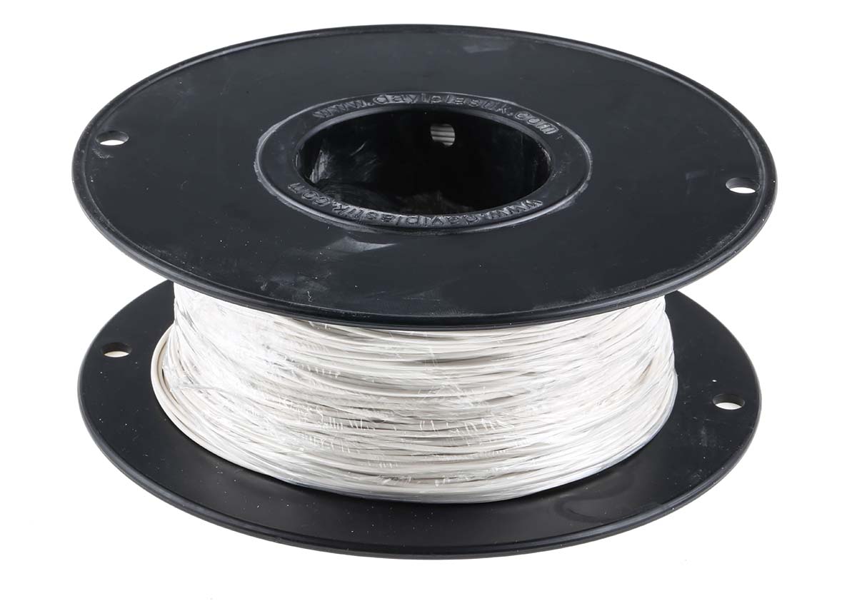 ky3005bl AXINDUS KY30 Series White 0.34 mm² Hook Up Wire, 22 AWG, 7, 200 m, Polyvinyl Chloride, KY3005BL
