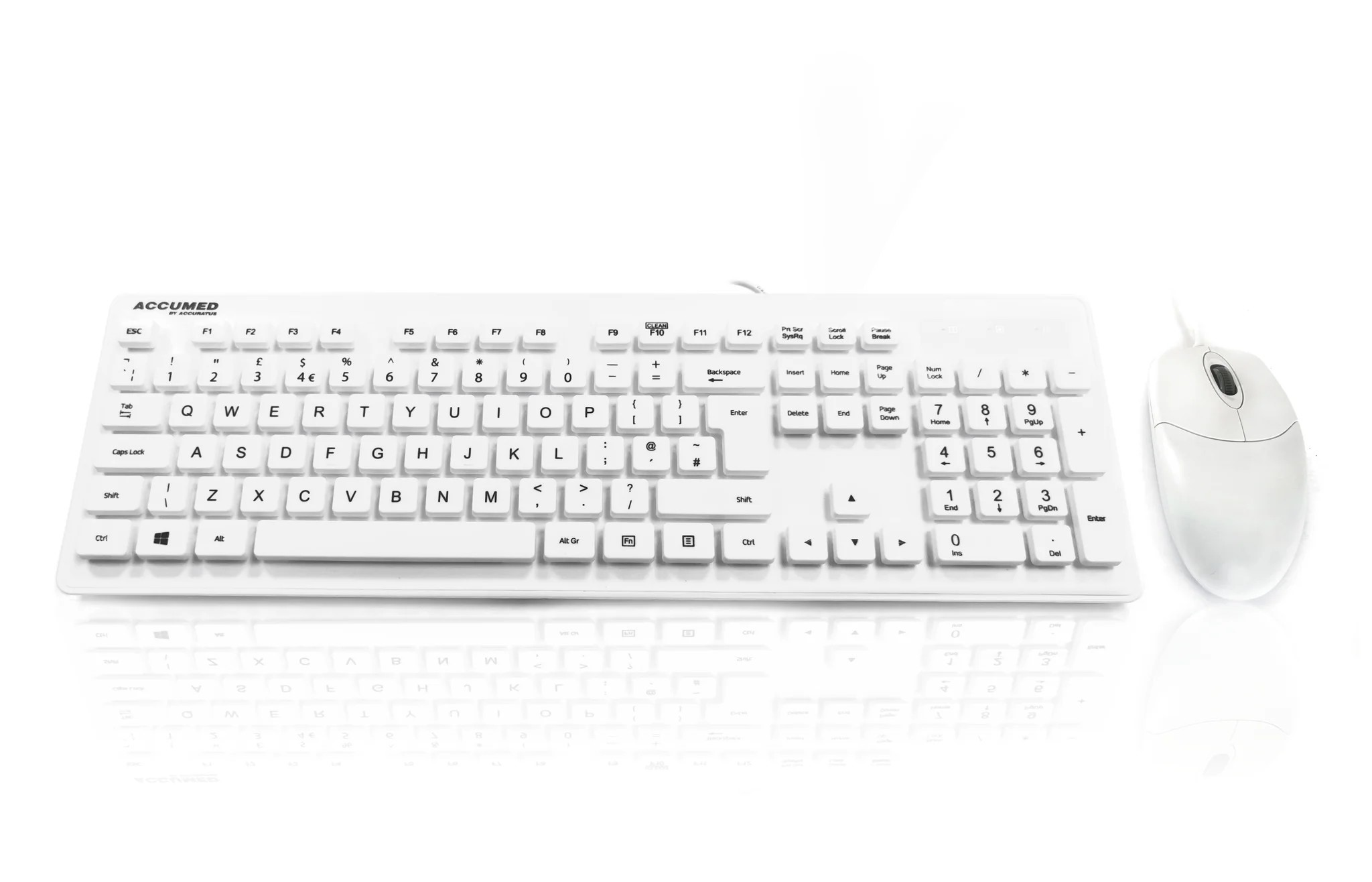 Ceratech KYB-AQUA3331-UWH Wired USB Standard Keyboard, QWERTY (UK), White