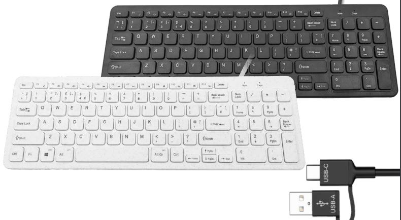 Ceratech KYB-BIO960-UBBK Wired USB Standard Keyboard, QWERTY (UK), Black