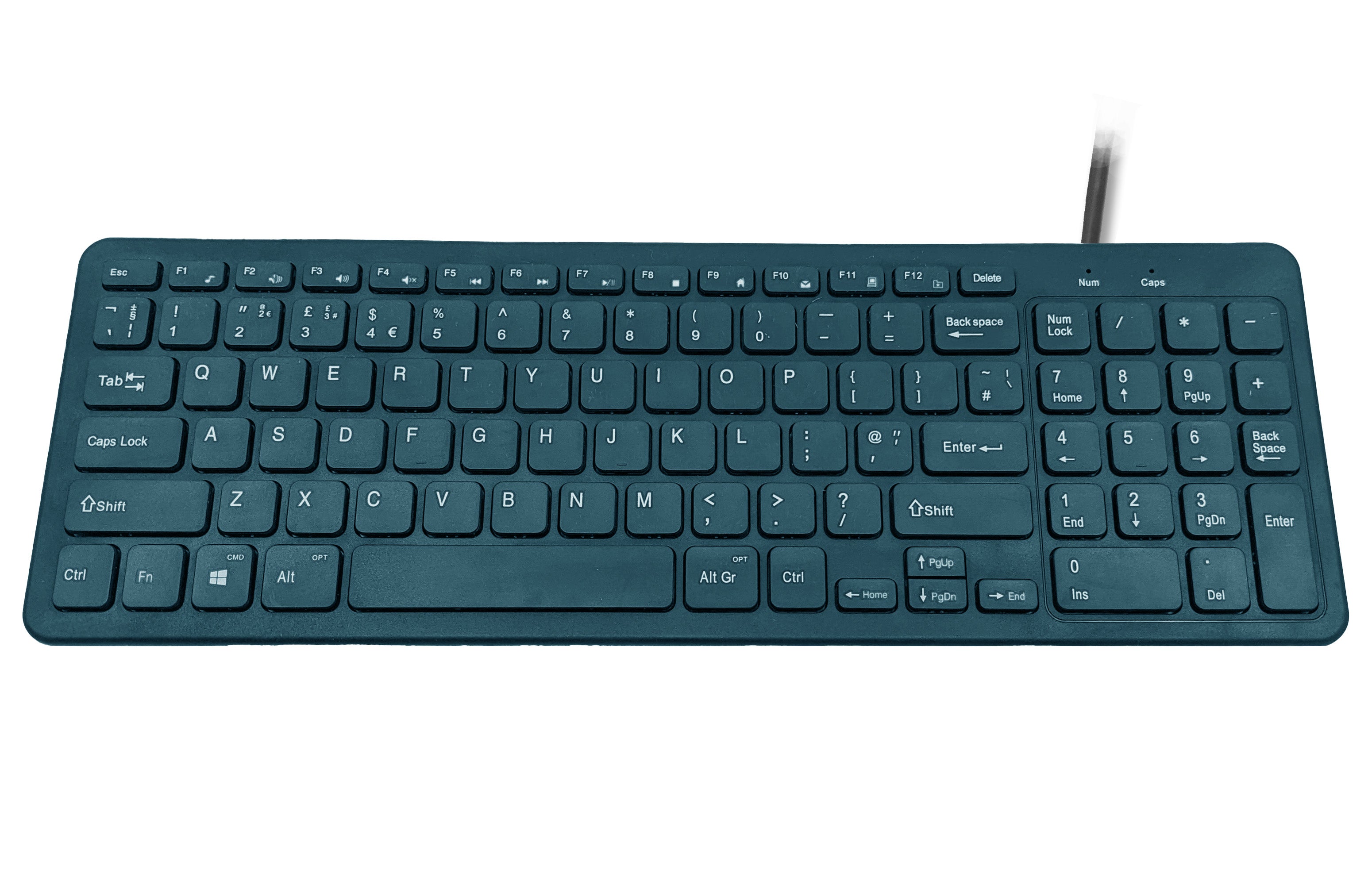 Ceratech KYB-BIO960-UBBL Wired USB Standard Keyboard, QWERTY (UK), Black
