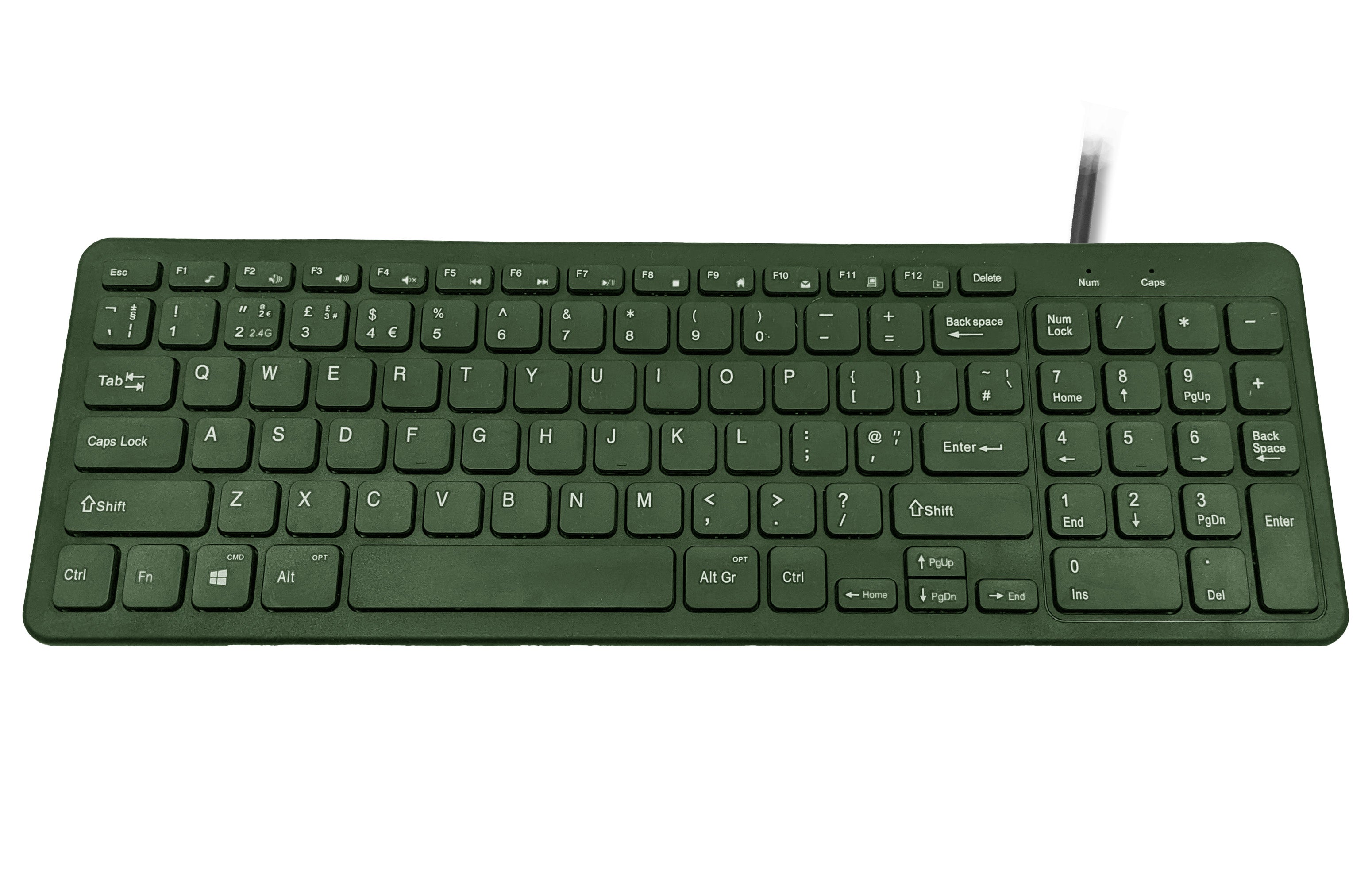 Ceratech KYB-BIO960-UBGR Wired USB Standard Keyboard, QWERTY (UK), Grey