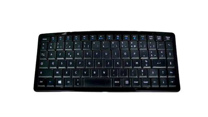 Ceratech KYB-CURVE-RFBKFR Wireless RF Standard Keyboard, QWERTY (French), Black