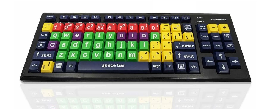 Ceratech KYB-M2MIX-LCUSBT Wireless Bluetooth Early Learning Keyboard, QWERTY (US), Multicolour