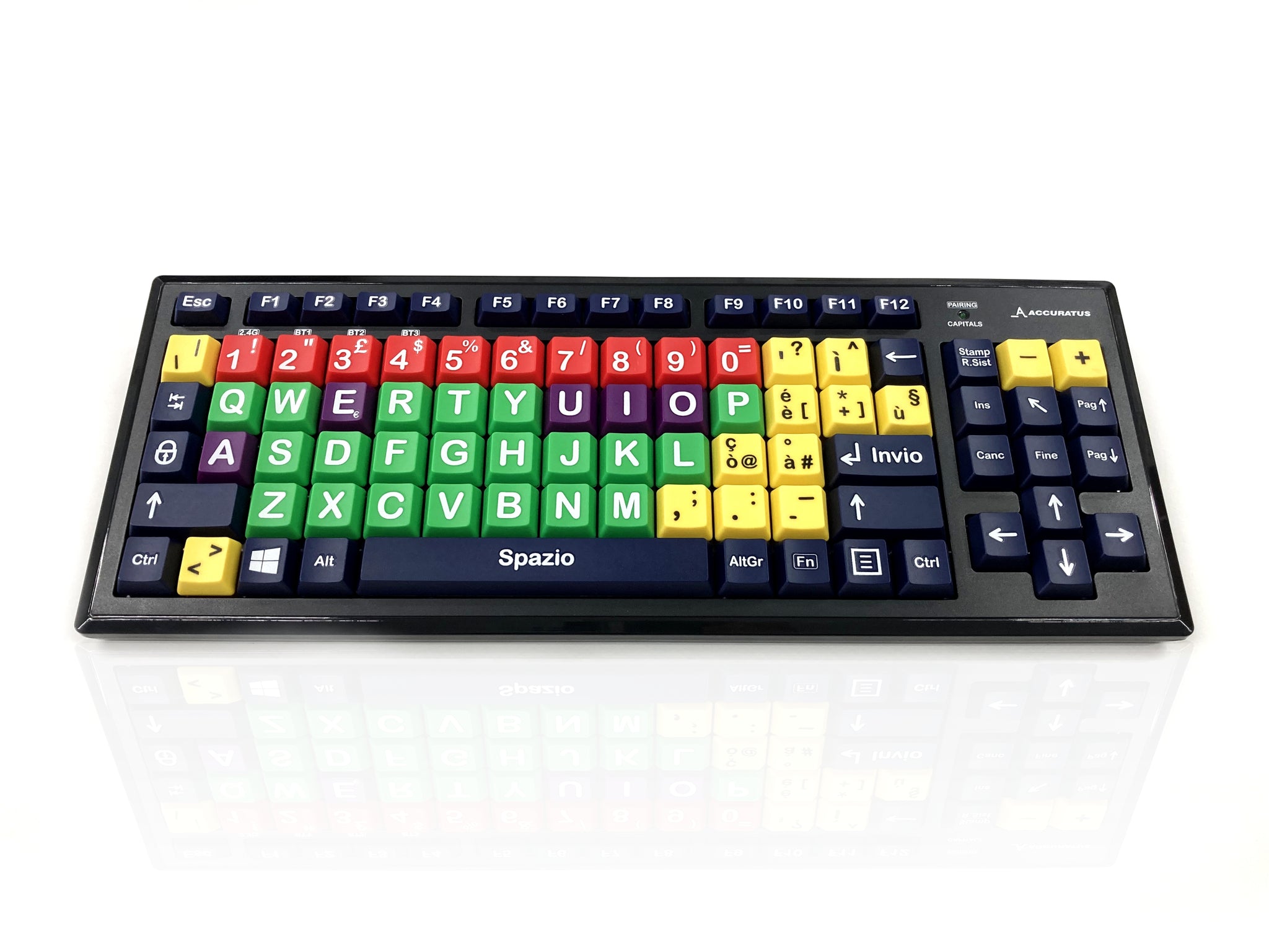 Ceratech KYB-M2MIX-UCITBT Wireless Bluetooth Early Learning Keyboard, QWERTY (Italy), Multicolour