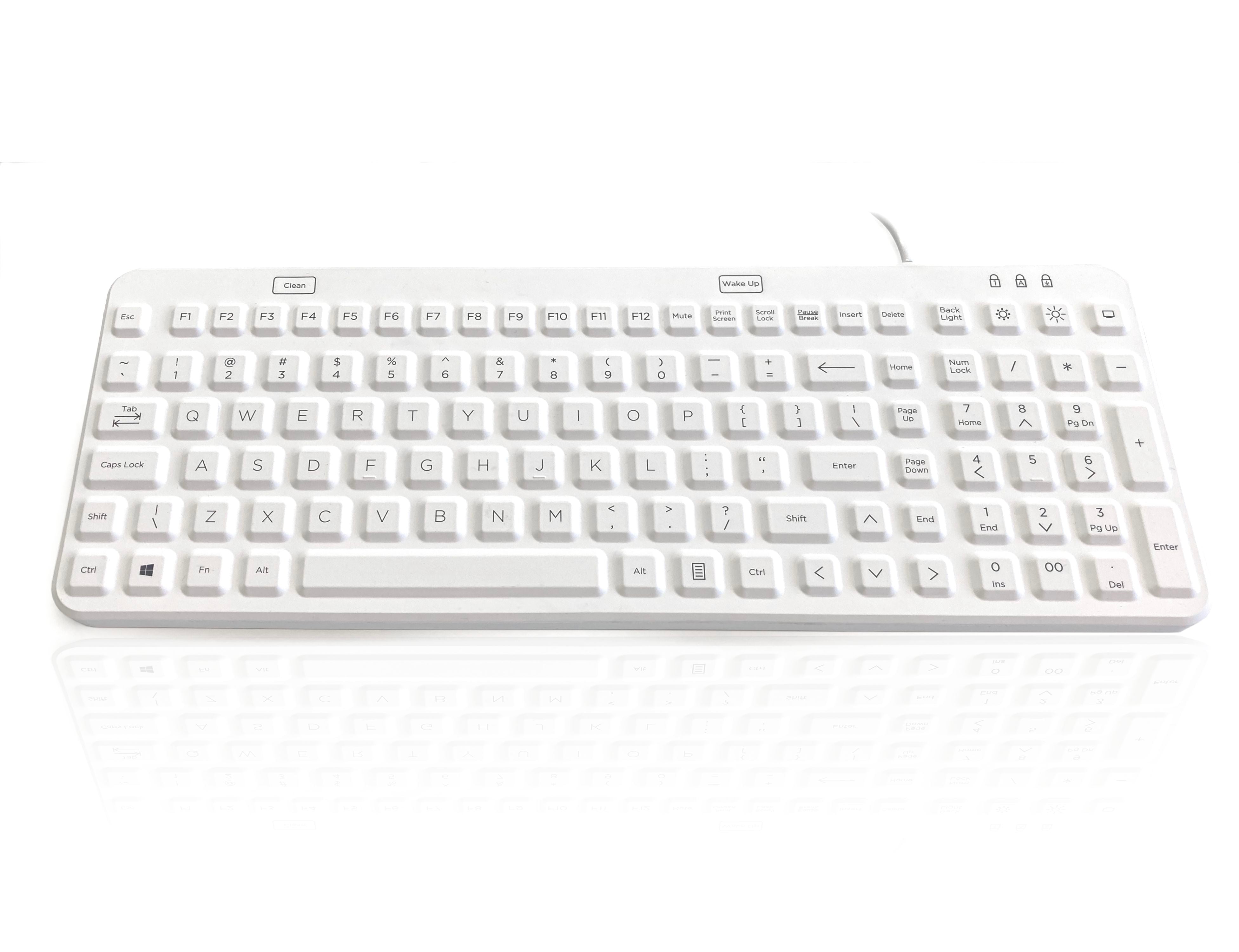 Ceratech KYB-MED-LUX-BLUW Wired USB Medical Keyboard, QWERTY (UK), White