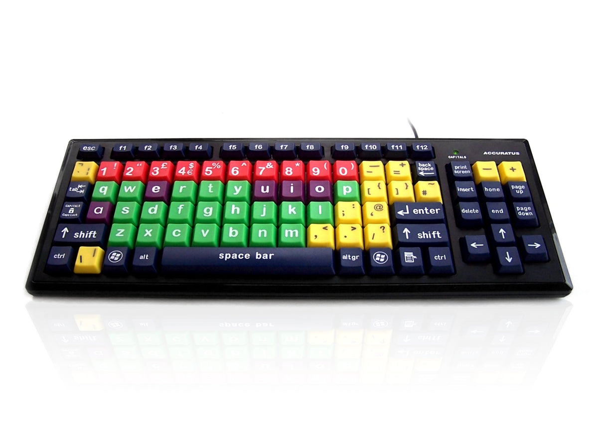 Ceratech KYB-MON2MIX-LCUH Wired USB Early Learning Keyboard, QWERTY (UK), Multicolour