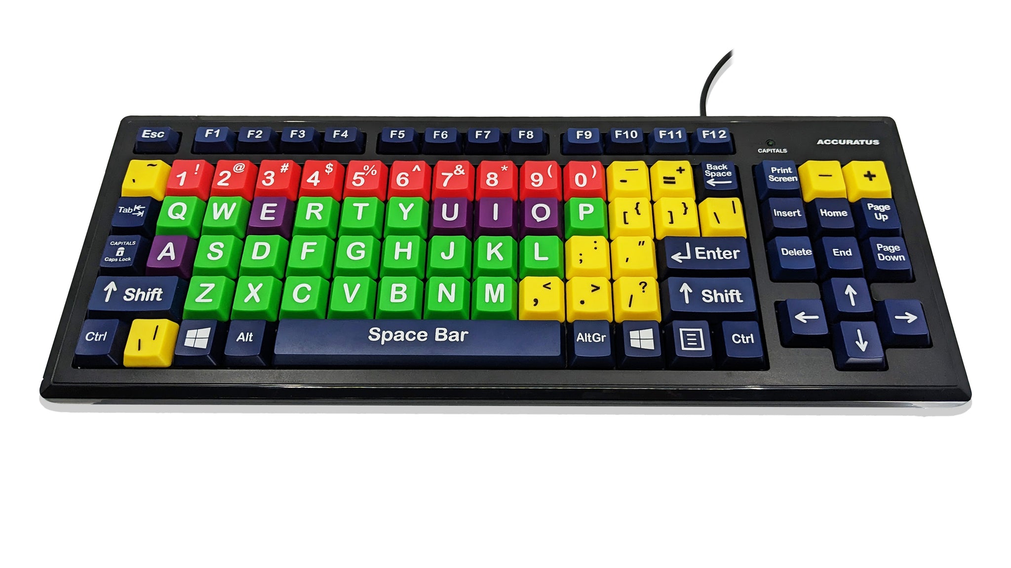 Ceratech KYB-MON2MIX-UCUS Wired USB Early Learning Keyboard, QWERTY (US), Multicolour