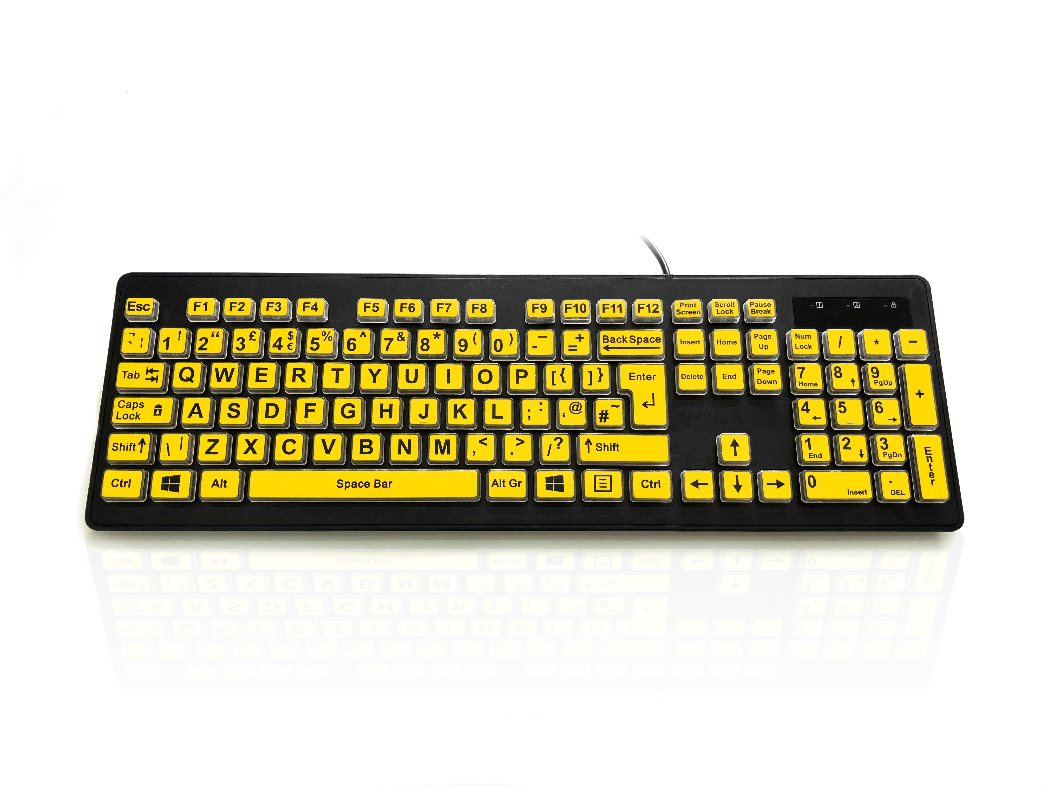 Ceratech KYB-RAINBOW2-VIS Wired USB Standard Keyboard, QWERTY (UK), Multicolour