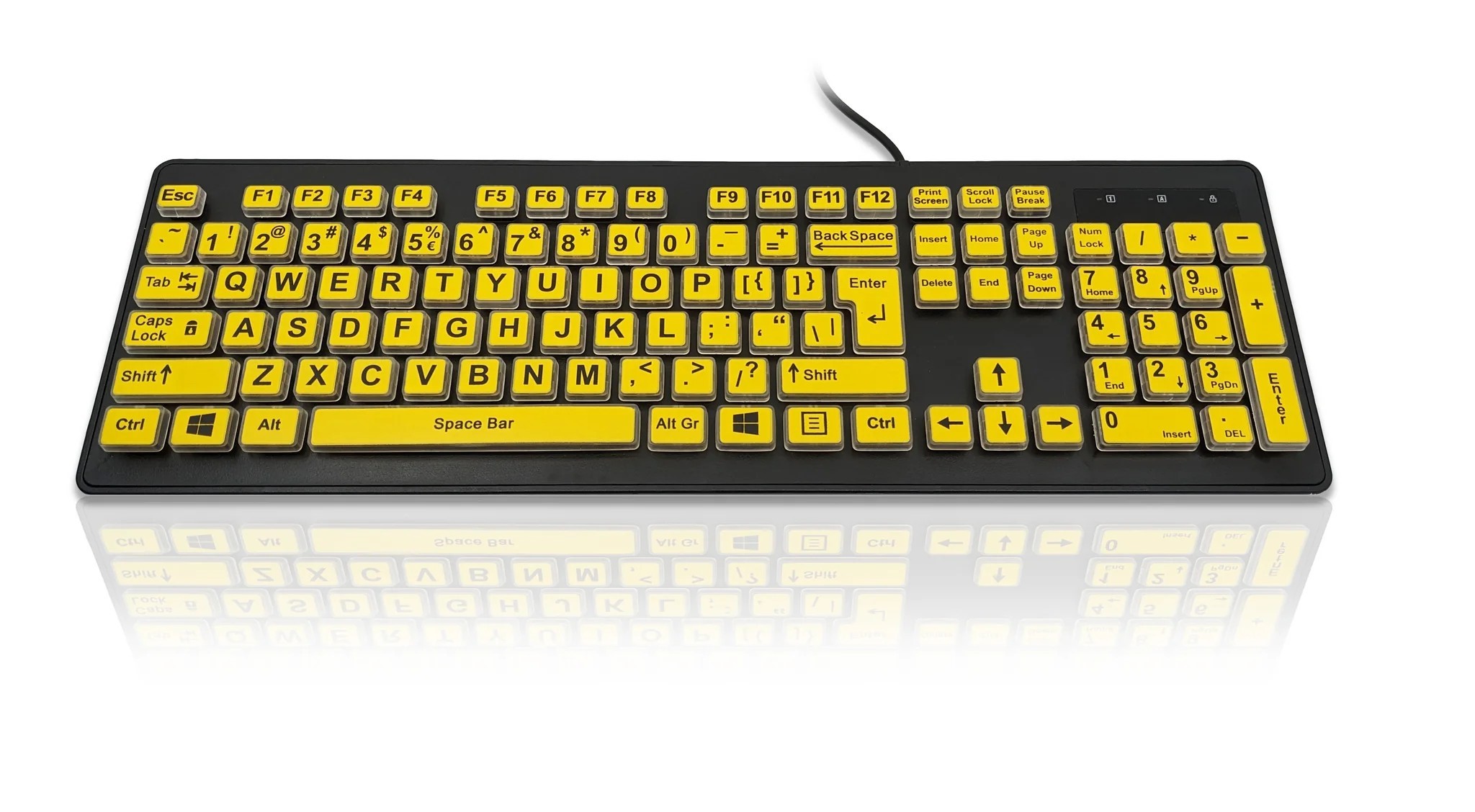 Ceratech KYB-RAINBOW2VSUS Wired USB Standard Keyboard, QWERTY (UK), Multicolour