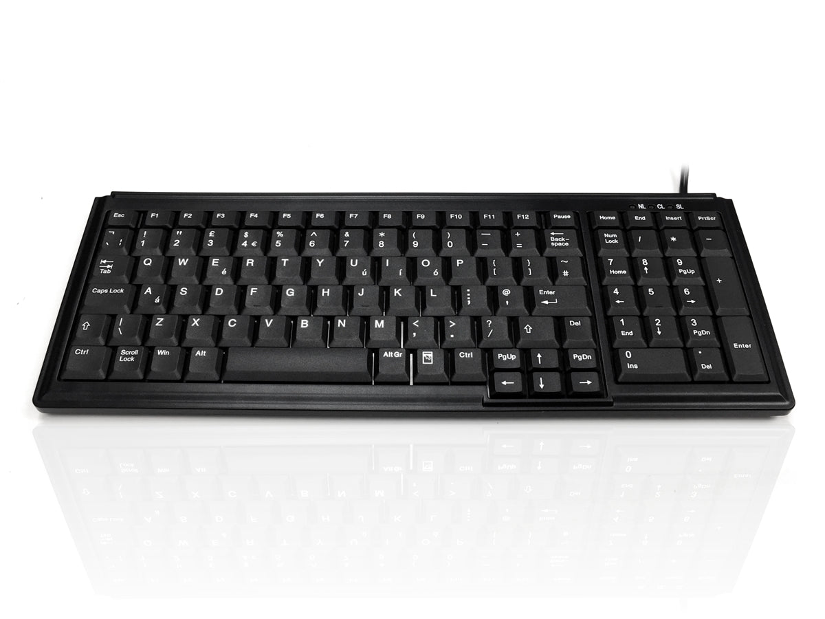 Ceratech KYB500-K103 Wired USB, PS2 Compact Keyboard, QWERTY (UK), Black