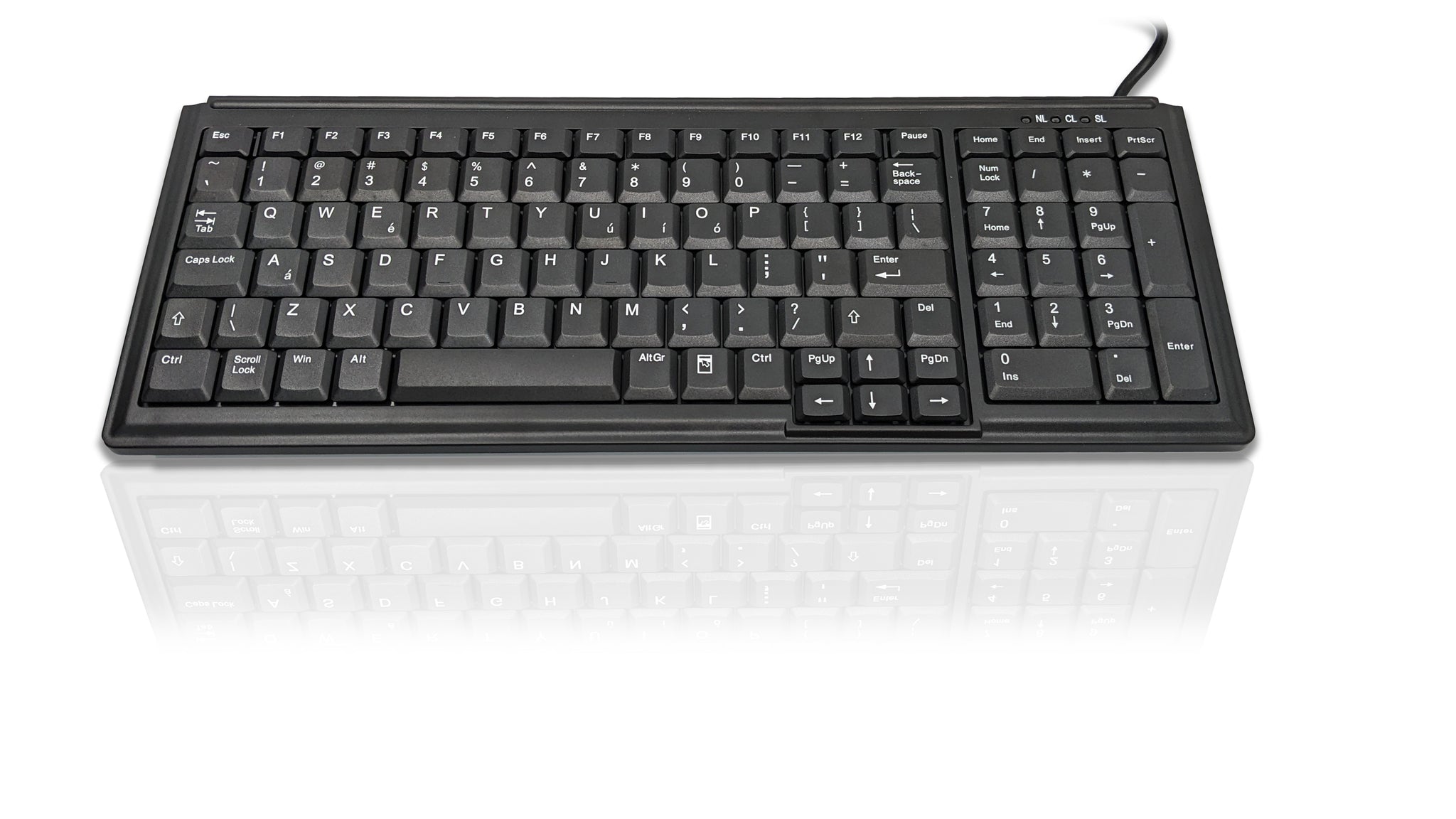 Ceratech KYB500-K103 Wired USB, PS2 Compact Keyboard, QWERTY (US), Black