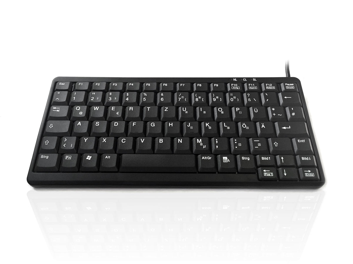 Ceratech KYB500-K82A-15GR Wired PS2, USB Compact Keyboard, QWERTY, Black