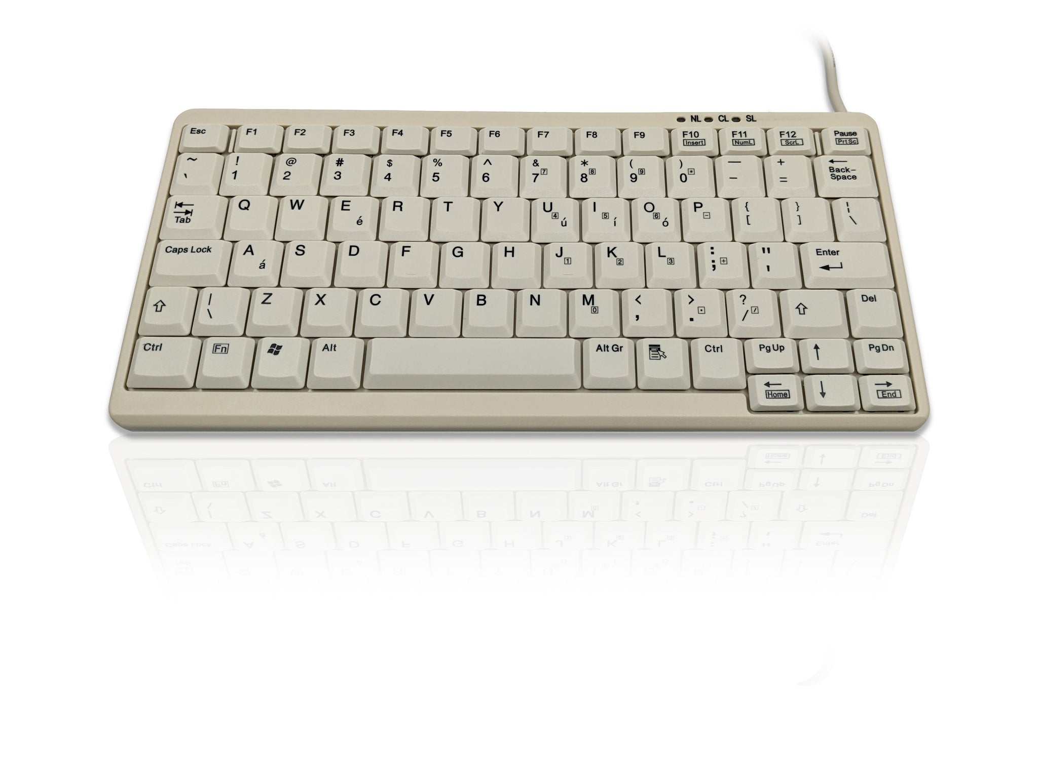 Ceratech KYB500-K82A-WHUS Wired USB, PS2 Compact Keyboard, QWERTY (US), White