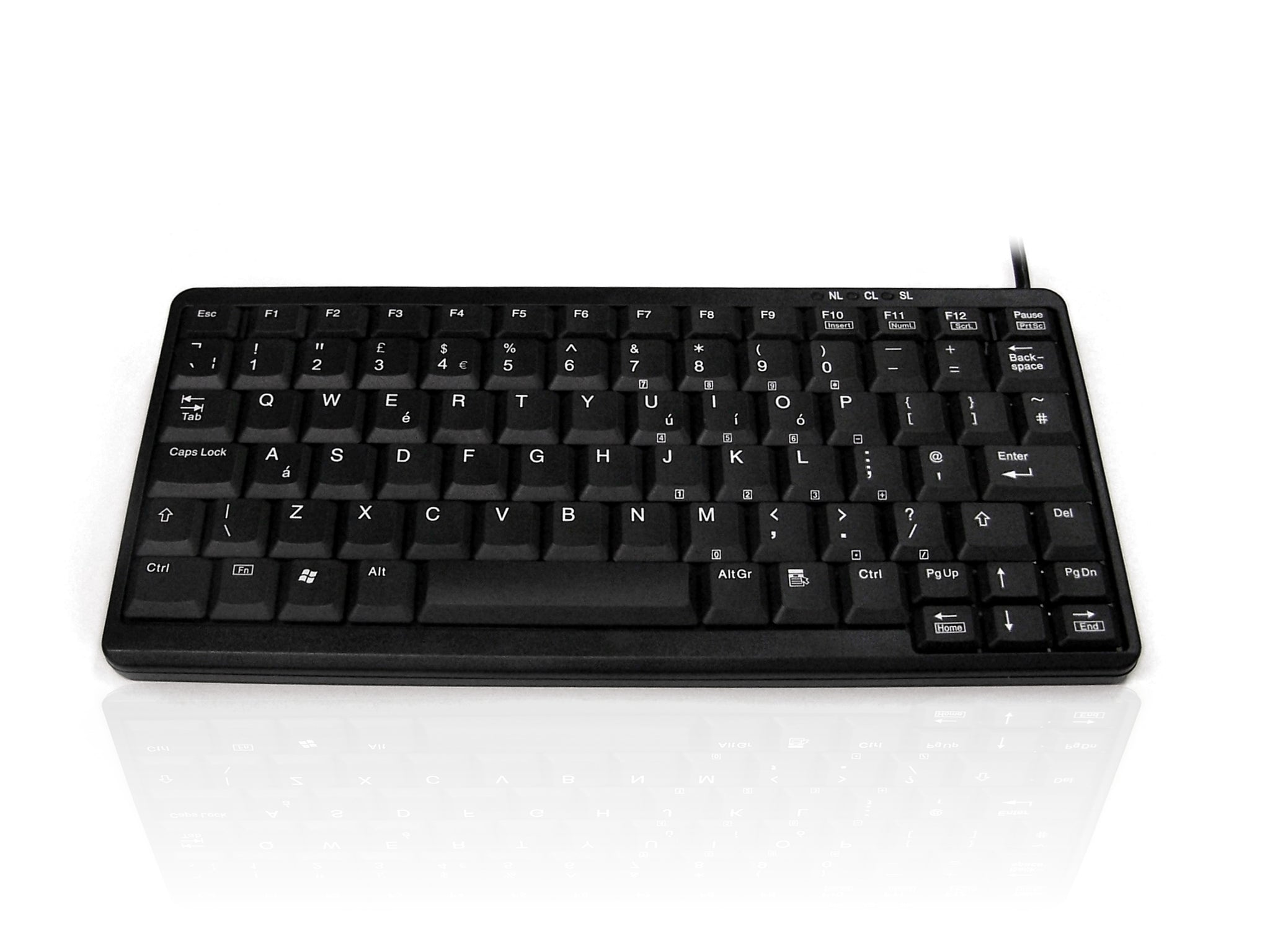 Ceratech KYB500-K82A Wired PS2, USB Compact Keyboard, QWERTY (UK), Black