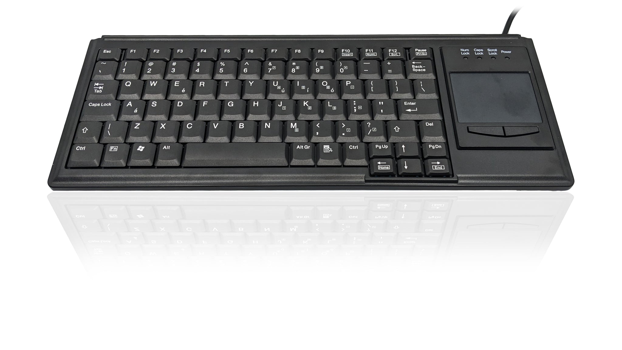 Ceratech KYB500-K82B-US Wired USB Touchpad Keyboard, QWERTY (US), Black