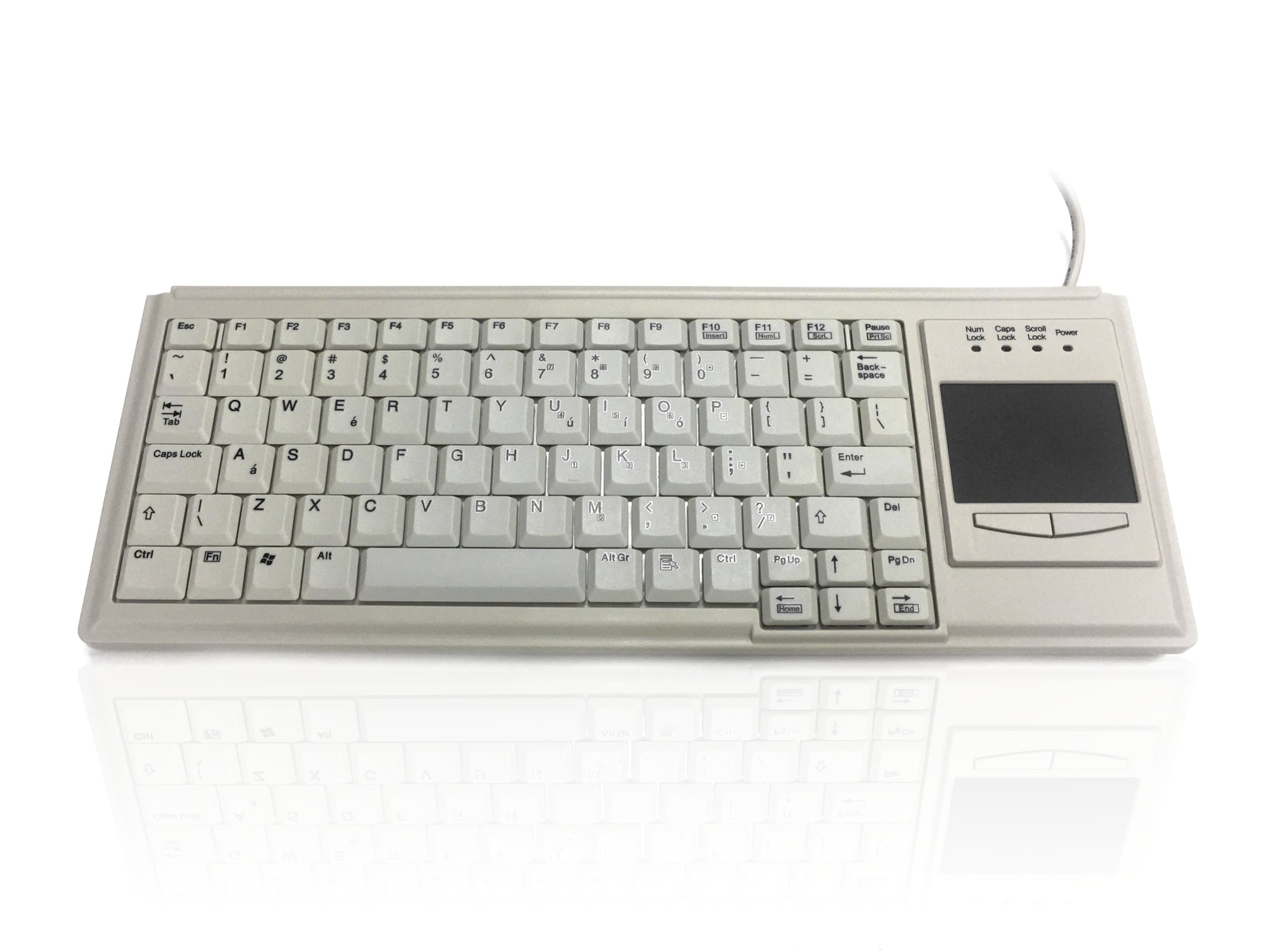 Ceratech KYB500-K82B-W-US Wired USB Touchpad Keyboard, QWERTY (US), White