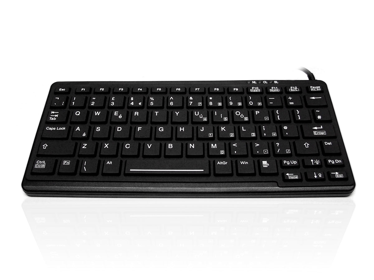 Ceratech KYB500-K82E-U Wired USB Compact Keyboard, QWERTY (UK), Black